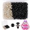 Safety Eyes 260PCS 10mm Plastic Black Craft Eyes Teddy Bear Eyes with Washers for Amigurumi Stuffed Animals Crochet Toys Crafts Making Halloween Decorations
